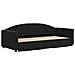 Divano Letto Estraibile Con Cassetti Nero 90x190 Cm In Velluto - Foto miniatura 2