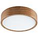 Lampada A Soffitto Eveline - Marrone - Legno, Vetro - 37x37x8 Cm - Foto miniatura 1
