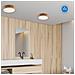 Lampada A Soffitto Eveline - Marrone - Legno, Vetro - 37x37x8 Cm - Foto miniatura 4