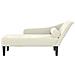 Chaise Longue con Cuscini Crema in Velluto - Foto miniatura 3