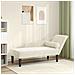 Chaise Longue con Cuscini Crema in Velluto - Foto miniatura 1