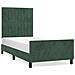 Giroletto Senza Materasso Verde Scuro 90x200 Cm In Velluto - Foto miniatura 2