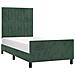 Giroletto Senza Materasso Verde Scuro 90x200 Cm In Velluto - Foto miniatura 3