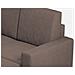 Divano Sakar 3 Posti (tre Sedute Da 60cm) + Pouf Misure Esterne L. 208 P. 155 Colore Talpa - Foto miniatura 2