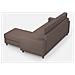 Divano Sakar 3 Posti (tre Sedute Da 60cm) + Pouf Misure Esterne L. 208 P. 155 Colore Talpa - Foto miniatura 5
