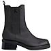 Biker Boot Chelsea Stivaletti Pelle Scarpe Donna Nero Eu 37, Yw0yw01116 0gt - Foto miniatura 1