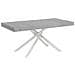 Tavolo allungabile 90x200/304cm Karida cemento gambe bianche - Foto miniatura 1
