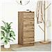 Credenza con Cassetti Rovere Artigianale 37,5x35x99 cm - Foto miniatura 1