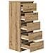 Credenza con Cassetti Rovere Artigianale 37,5x35x99 cm - Foto miniatura 8