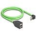 Cavo di prolunga di rete da RJ45 Cat. 6A maschio angolato verso l'alto per femmina SF /UTP adatto per catene portacavi PUR (TPU) 1 m verde - Foto miniatura 2