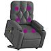 Poltrona Alzapersona Massaggi Elettrica Grigio Scuro Tessuto - Foto miniatura 3
