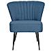 Sedia Da Cocktail Blu In Tessuto - Foto miniatura 1