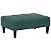 Divano Letto a 2 Posti con Poggiapiedi Verde Scuro in Velluto - Foto miniatura 7