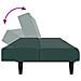 Divano Letto a 2 Posti con Poggiapiedi Verde Scuro in Velluto - Foto miniatura 8