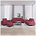 Set di Divani 4 pz Rosso Vino in Tessuto - Foto miniatura 2