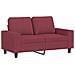 Set di Divani 4 pz Rosso Vino in Tessuto - Foto miniatura 4
