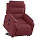 Poltrona Alzapersona Massaggio Reclinabile Rosso Vino Tessuto - Foto miniatura 3