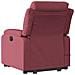 Poltrona Alzapersona Massaggio Reclinabile Rosso Vino Tessuto - Foto miniatura 5