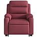 Poltrona Alzapersona Massaggio Reclinabile Rosso Vino Tessuto - Foto miniatura 9