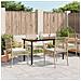 Set da Pranzo da Giardino 5 pz con Cuscini Beige in Polyrattan - Foto miniatura 2