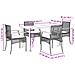 Set da Pranzo da Giardino 5 pz con Cuscini Beige in Polyrattan - Foto miniatura 7