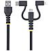 Cavo di Ricarica USB robusto da 1m, Da USB a Lightning /Micro-USB /Tipo-C, certificato Apple MFi, rivestimento in aramide, cavo universale di ricarica USB 3 in 1 per iPhone /iPad /Android - Foto miniatura 9