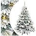 Albero di Natale artificiale con 150 LED Bianco 150 cm PE e PVC - Foto miniatura 1
