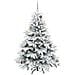 Albero di Natale artificiale con 150 LED Bianco 150 cm PE e PVC - Foto miniatura 4