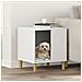 Cuccia per cani Bianco 44 x 42 x 49 cm Legno multistrato - Foto miniatura 2