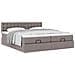 Struttura Letto Pouf con Materassi Tortora 180x200cm in Tessuto - Foto miniatura 5