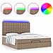 Struttura Letto Pouf con Materasso 180x200 cm Similpelle - Foto miniatura 5