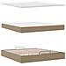 Struttura Letto Pouf con Materasso 180x200 cm Similpelle - Foto miniatura 9