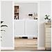 Porte Swing Bianco 80 x 50 cm Legno Massello di Pino - Foto miniatura 2