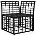 Modulo Divano Angolare da Esterno Nero polyrattan - Foto miniatura 3