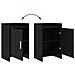 Comodini 2 pcs Rovere Nero 40 x 30 x 60 cm Legno ingegnerizzato - Foto miniatura 7