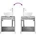 Set di mobili per il bagno 4 pcs Grigio Cemento - Foto miniatura 7