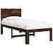 Letto Singolo con Testiera ROSTOCK Marrone Scuro 100 x 200 cm - Foto miniatura 1