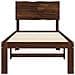 Letto Singolo con Testiera ROSTOCK Marrone Scuro 100 x 200 cm - Foto miniatura 4