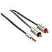 Cavo jack 3,5 mm M / 2 x RCA M, 2 metri, high quality, Aluline - Foto miniatura 1
