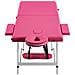 Lettino Da Massaggio A 2 Sezioni In Alluminio Rosa - Foto miniatura 3