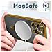 Cover Magsafe Per Iphone 13 Pro Max Silicone Protezione Camera Bordo Cromato Oro - Foto miniatura 3