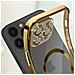 Cover Magsafe Per Iphone 13 Pro Max Silicone Protezione Camera Bordo Cromato Oro - Foto miniatura 5