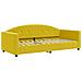 Divano Letto con Materasso Giallo 90x200 cm in Velluto - Foto miniatura 7