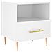 Comodino Bianco 40x35x47,5 Cm In Legno Multistrato - Foto miniatura 2