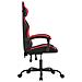 Sedia da Gaming Girevole Nera e Rossa in Similpelle - Foto miniatura 3