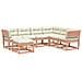 Set Divani Giardino 7 Pz Con Cuscini Legno Massello Di Douglas - Foto miniatura 1