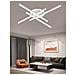Plafoniera Lampadario 45 Watt Led Luce Calda 3000k Stile Moderno Bianco Pn21bc - Foto miniatura 1