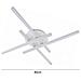 Plafoniera Lampadario 45 Watt Led Luce Calda 3000k Stile Moderno Bianco Pn21bc - Foto miniatura 3