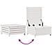 Set Salotto Giardino 8pz con Cuscini Bianco Legno Massello Pino - Foto miniatura 5