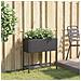 Fioriera da Giardino con Ripiano Nera in Polyrattan - Foto miniatura 9